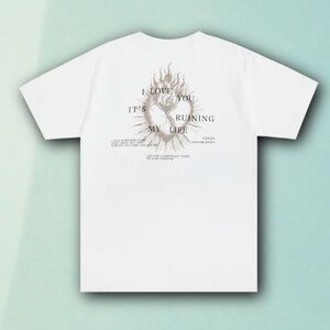 Taylor Swift TTPD I Love You It's Ruining My Life White T-Shirt NEW